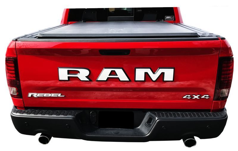"RAM" Tailgate Decal Overlay Kit 15-18 Dodge Ram Rebel - Click Image to Close